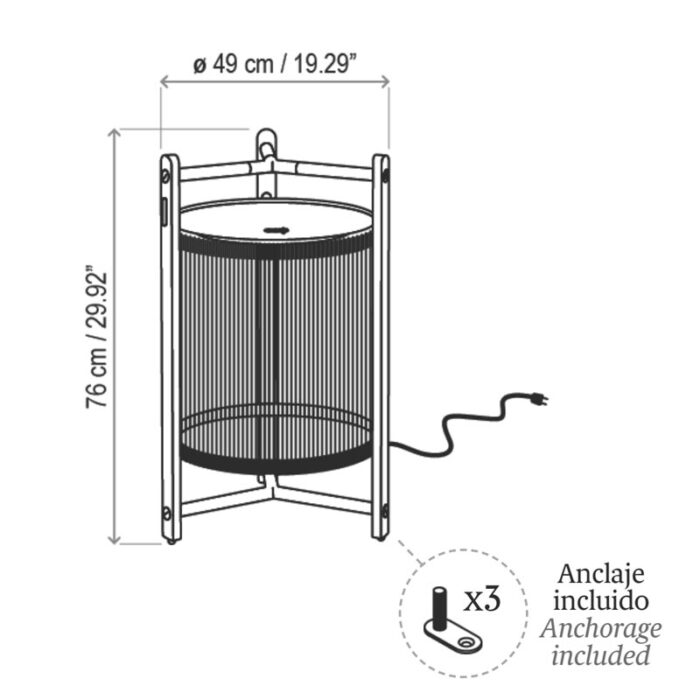 Bover Kando P/76 Outdoor Bodenleuchte – Bild 6