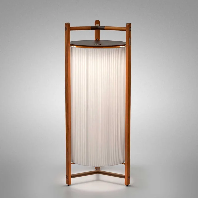 Bover Kando P/111/R Bodenleuchte mit Akku mit weißem Schirm