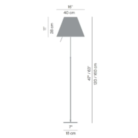 Luceplan Costanza Stehleuchte Alu mit Dimmer – Bild 14