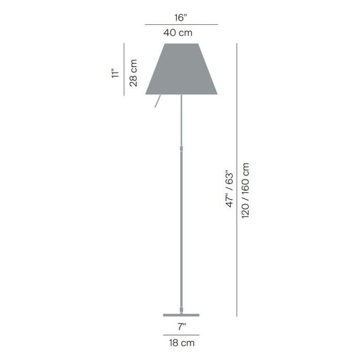 Luceplan Costanza Stehleuchte Alu mit Dimmer – Bild 14