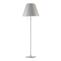 Luceplan Costanza Stehleuchte Alu mit Dimmer Nebelweiss