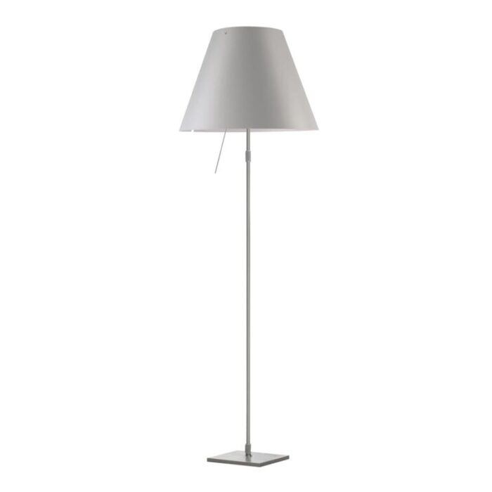 Luceplan Costanza Stehleuchte Alu mit Dimmer Nebelweiss