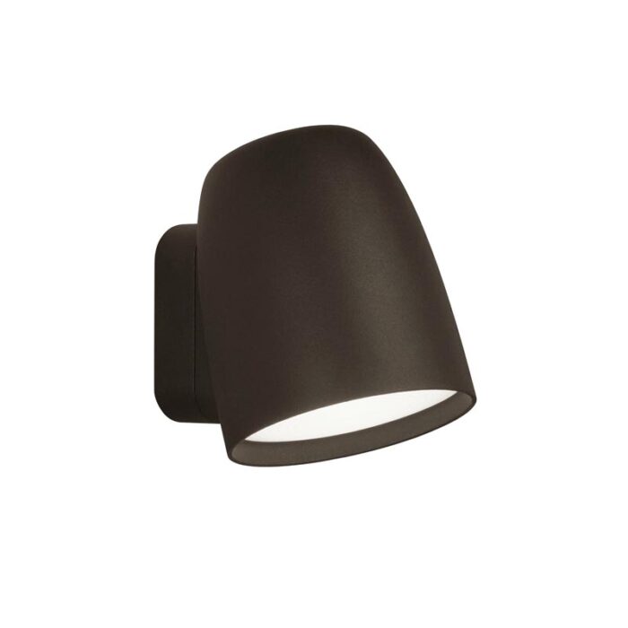 Bover Nut A/01 LED-Wandleuchte für Innen- und Außen Grafit Braun