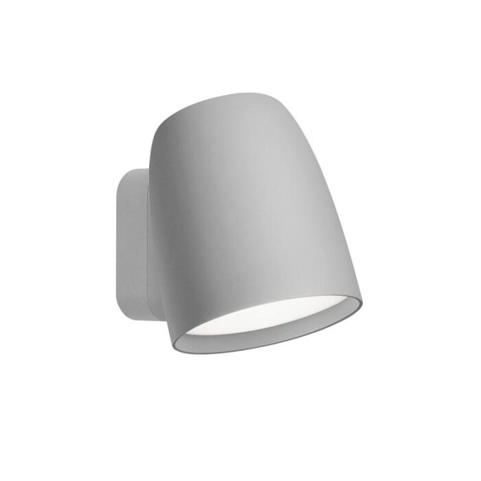 Bover Nut A/01 LED-Wandleuchte für Innen- und Außen Hellgrau