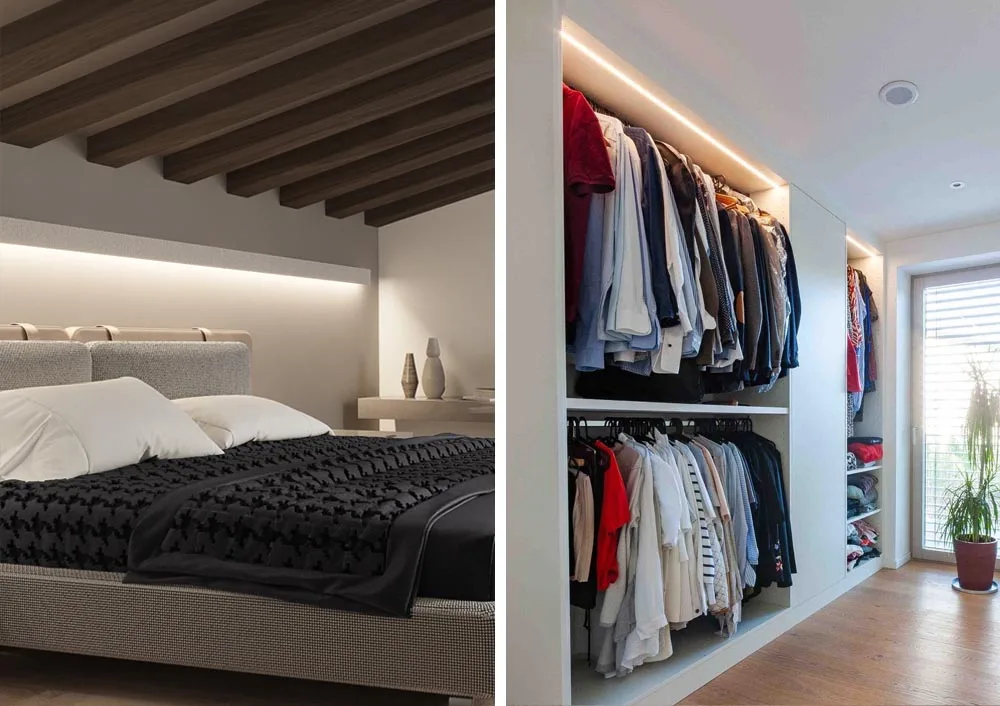 Indirekte Beleuchtung im Schlafzimmer