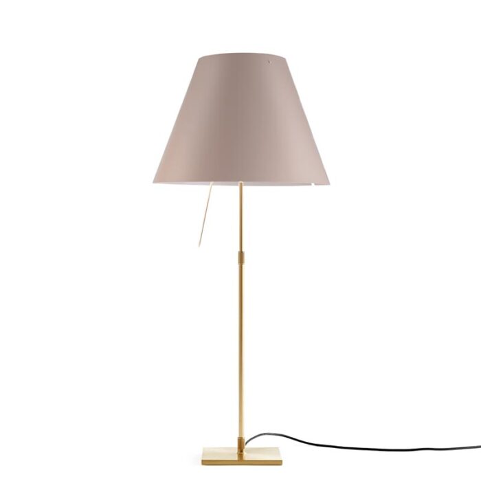 Luceplan Costanza Tischleuchte Messing mit Dimmer Puder