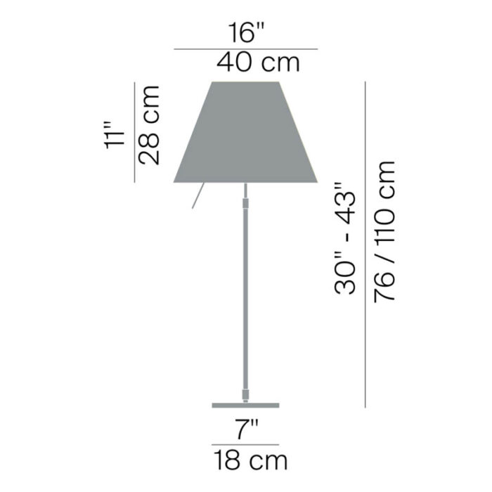 Luceplan Costanza Tischleuchte Messing mit Dimmer – Bild 14