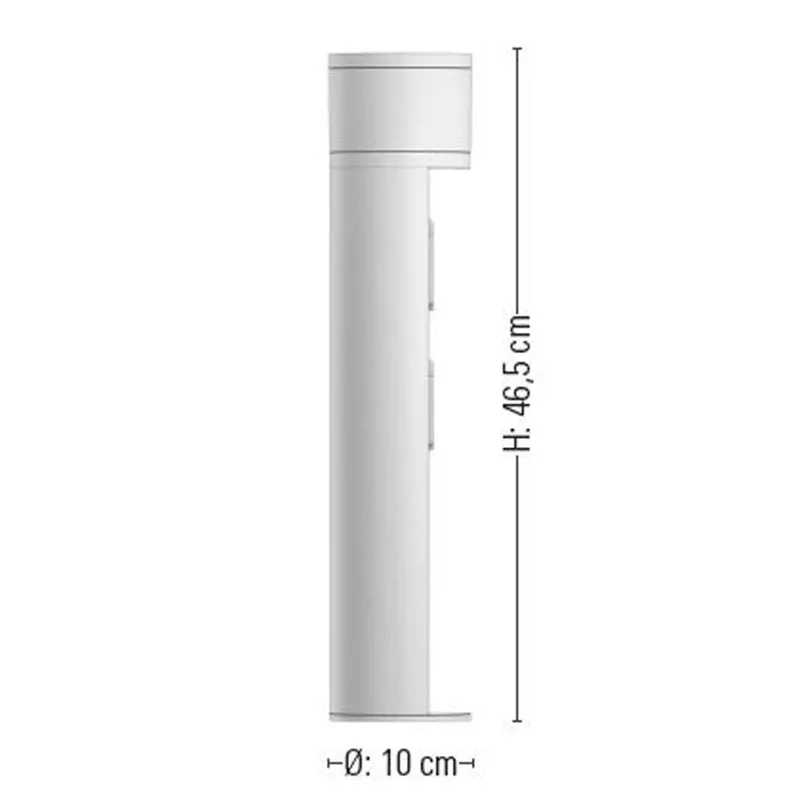 prediger.base p.082 Anschlusssäule mit zwei Steckdosen und G9 Fassung – Bild 3