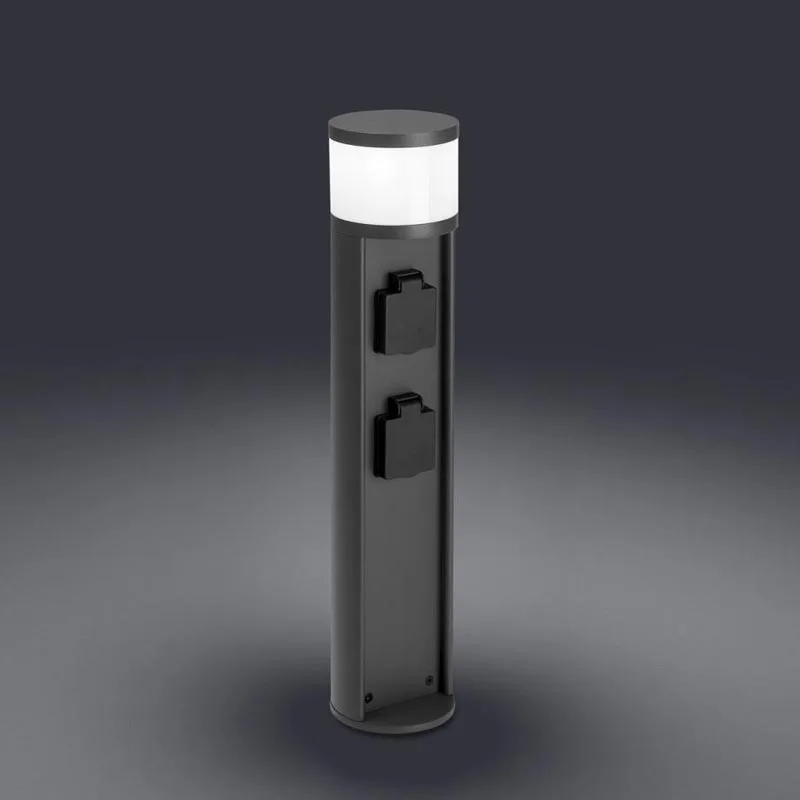 prediger.base p.082 Anschlusssäule mit zwei Steckdosen und G9 Fassung – Bild 4