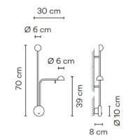 VIBIA Pin LED-Wandleuchte 1686 – Bild 6