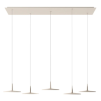 Vibia Skan 0282 LED-Pendelleuchte 5-flammig beige