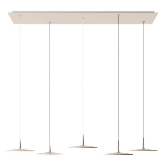 Vibia Skan 0282 LED-Pendelleuchte 5-flammig beige