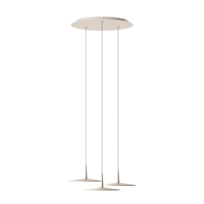 Vibia Skan 0280 LED-Pendelleuchte 3-flammig beige