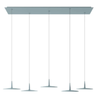 Vibia Skan 0282 LED-Pendelleuchte 5-flammig Blau