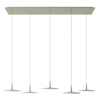 Vibia Skan 0282 LED-Pendelleuchte 5-flammig Grün