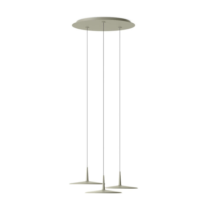 Vibia Skan 0280 LED-Pendelleuchte 3-flammig grün