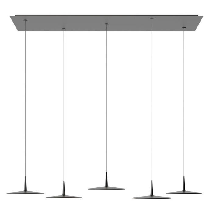 Vibia Skan 0282 LED-Pendelleuchte 5-flammig schwarz