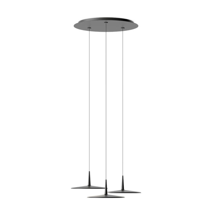 Vibia Skan 0280 LED-Pendelleuchte 3-flammig schwarz