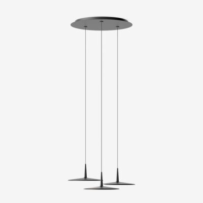 Vibia Skan 0280 LED-Pendelleuchte 3-flammig in der Ausführung schwarz