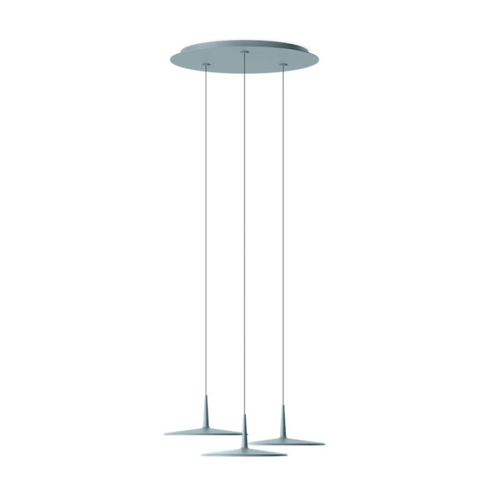 Vibia Skan 0280 LED-Pendelleuchte 3-flammig Blau