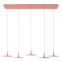 Vibia Skan 0282 LED-Pendelleuchte 5-flammig Terra Rot