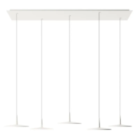 Vibia Skan 0282 LED-Pendelleuchte 5-flammig weiss
