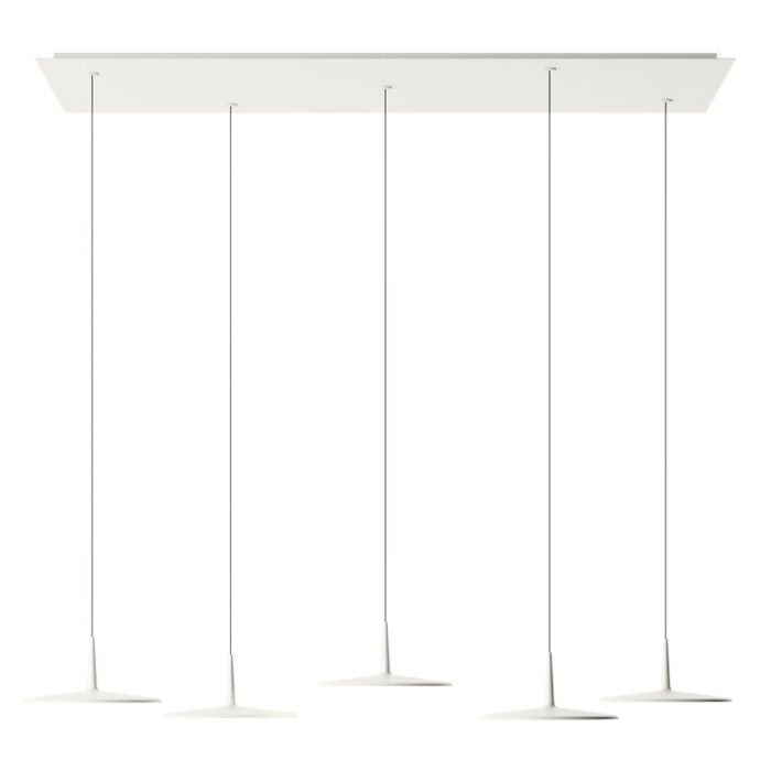 Vibia Skan 0282 LED-Pendelleuchte 5-flammig weiss