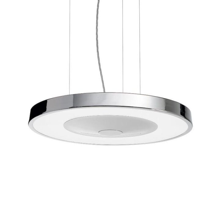 Belux disk LED-Pendelleuchte chrom