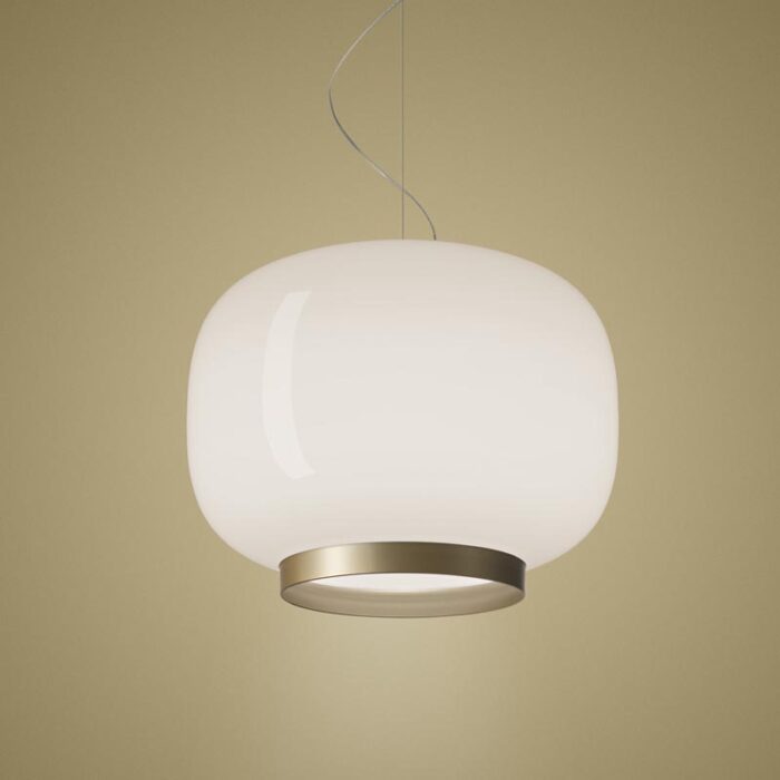 Foscarini Chouchin Reverse 1 LED-Pendelleuchte weiss gold