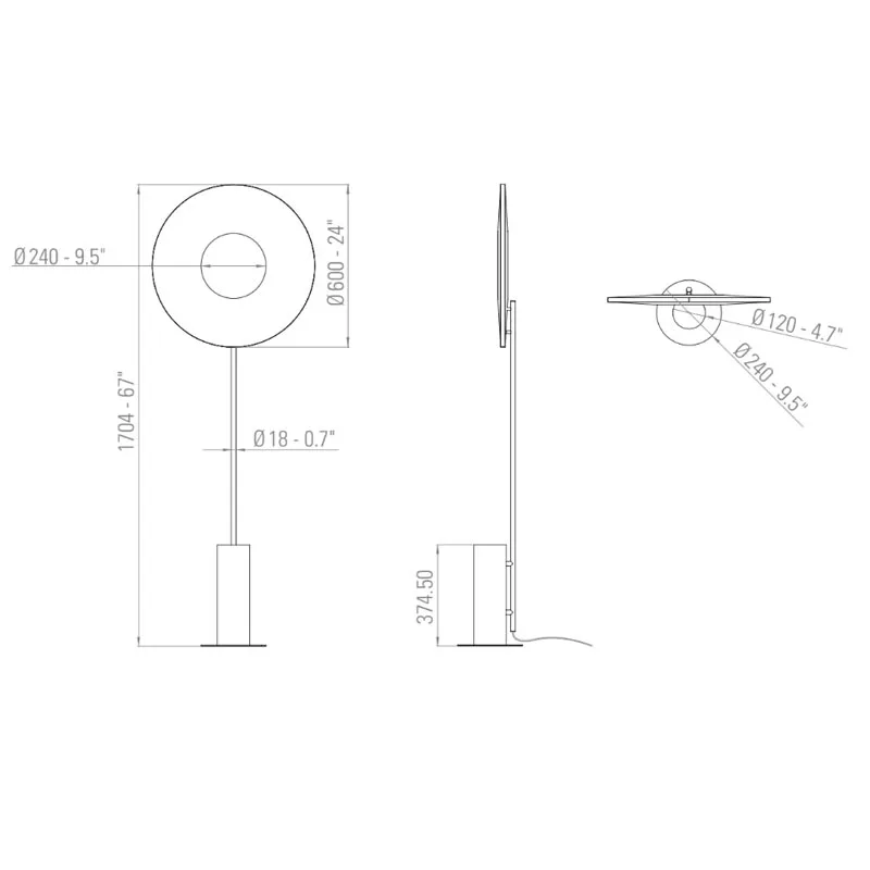 10 HEURES 10 Iris Floor Totem 60 Stehleuchte – Bild 9
