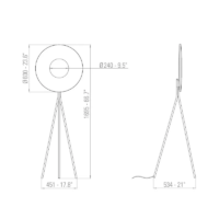 10 HEURES 10 Iris Floor Tripod 60 Stehleuchte – Bild 7