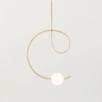 Estiluz Loop T-4125S LED-Pendelleuchte Gold Metallic