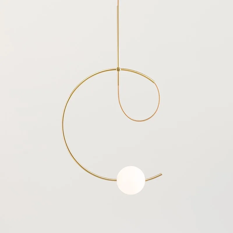 Estiluz Loop T-4125S LED-Pendelleuchte Gold Metallic