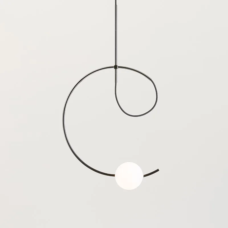 Estiluz Loop T-4125S LED-Pendelleuchte Schwarz matt