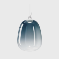 Lodes Oblò large LED-Pendelleuchte Azur Steel