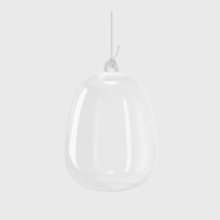 Lodes Oblò large LED-Pendelleuchte Clear