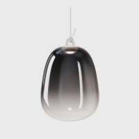 Lodes Oblò large LED-Pendelleuchte Glossy Smoke