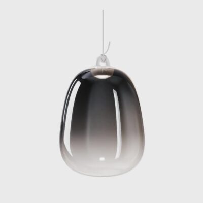 Lodes Oblò large LED-Pendelleuchte Glossy Smoke