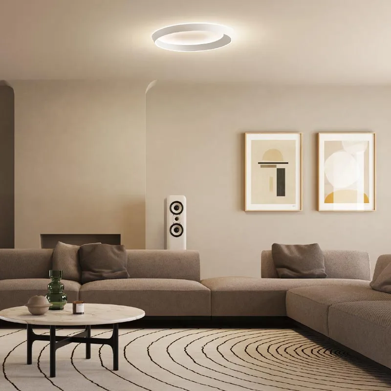 lodes-tidal-75-deckenleuchte-matt-weiss-raum-ambiente Lodes Tidal 75 LED-Deckenleuchte weiß matt im Wohnzimmer