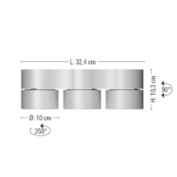 prediger.base p.011 M Dreiflammiger LED-Deckenstrahler – Bild 3