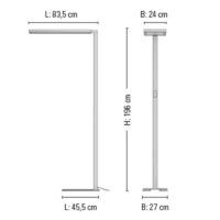 prediger.base p.130 LED Office-Stehleuchte, zweiseitig strahlend – Bild 8