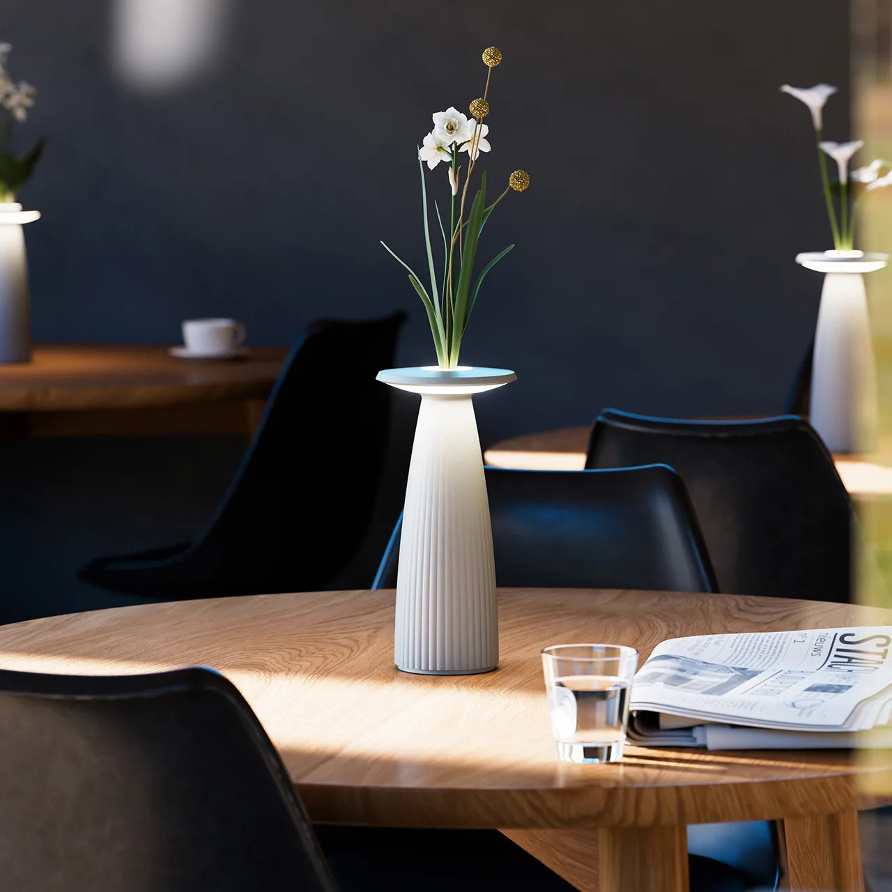 Sigor Nuflair Akku-Tischleuchte nebelgrau – Bild 4