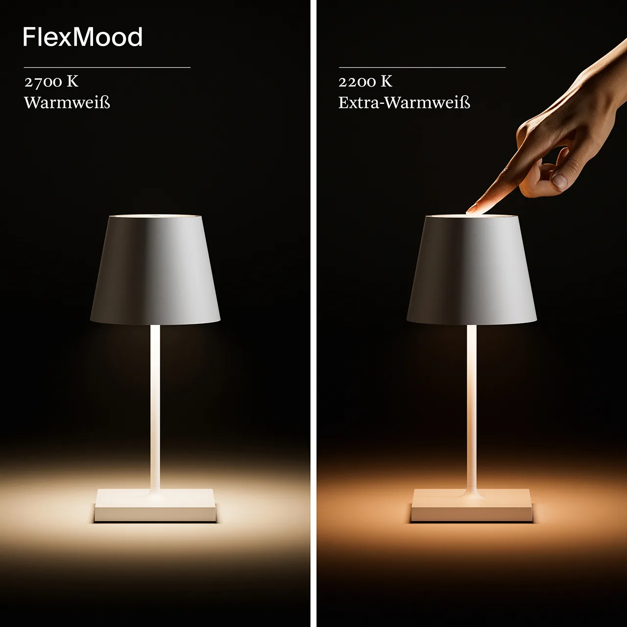 Sigor Nuindie Mini Akku Tischleuchte graphitgrau USB-C – Bild 3