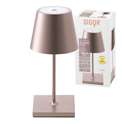 Sigor Nuindie Mini Akku Tischleuchte rosegold