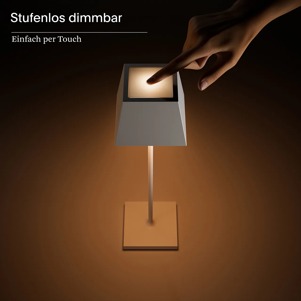 Sigor Nuindie Mini Akku Tischleuchte eckig graphitgrau – Bild 5