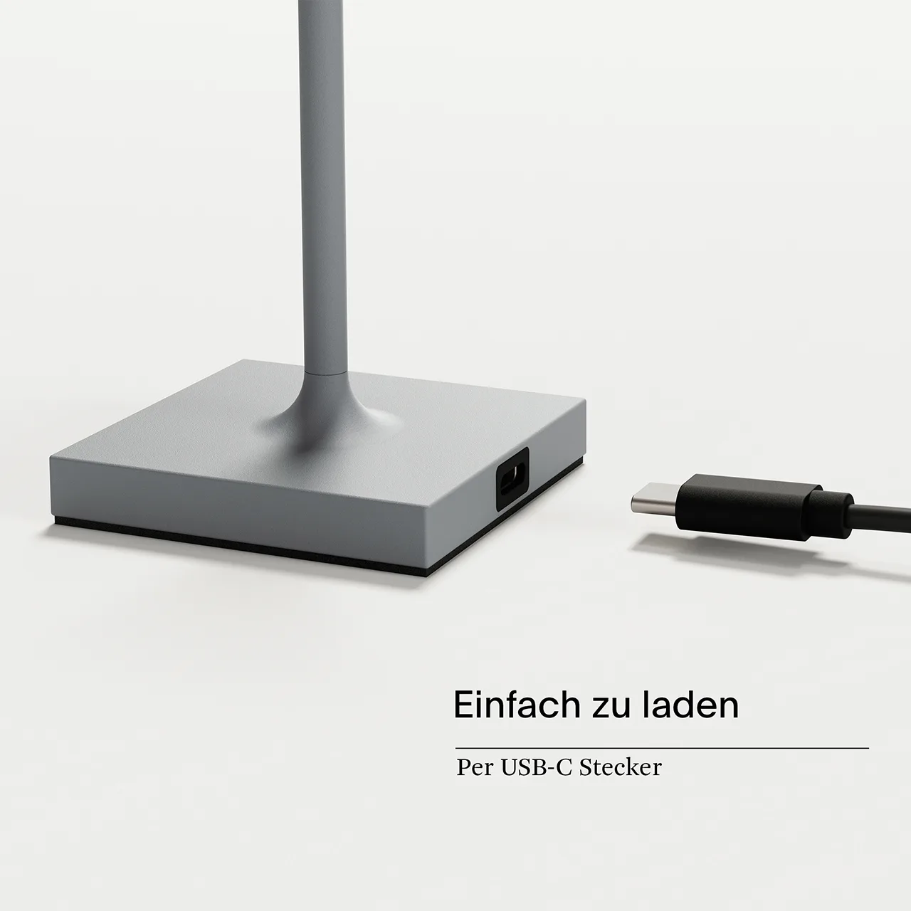 Sigor Nuindie Pocket Akku Tischleuchte nebelgrau USB-C – Bild 6