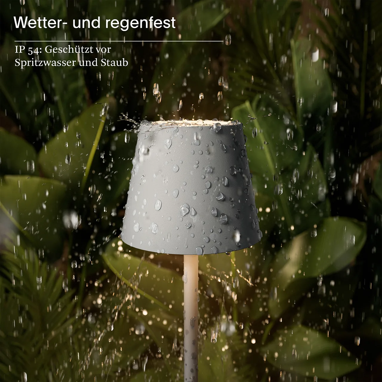 Sigor Nuindie Pocket Akku Tischleuchte nebelgrau USB-C – Bild 3