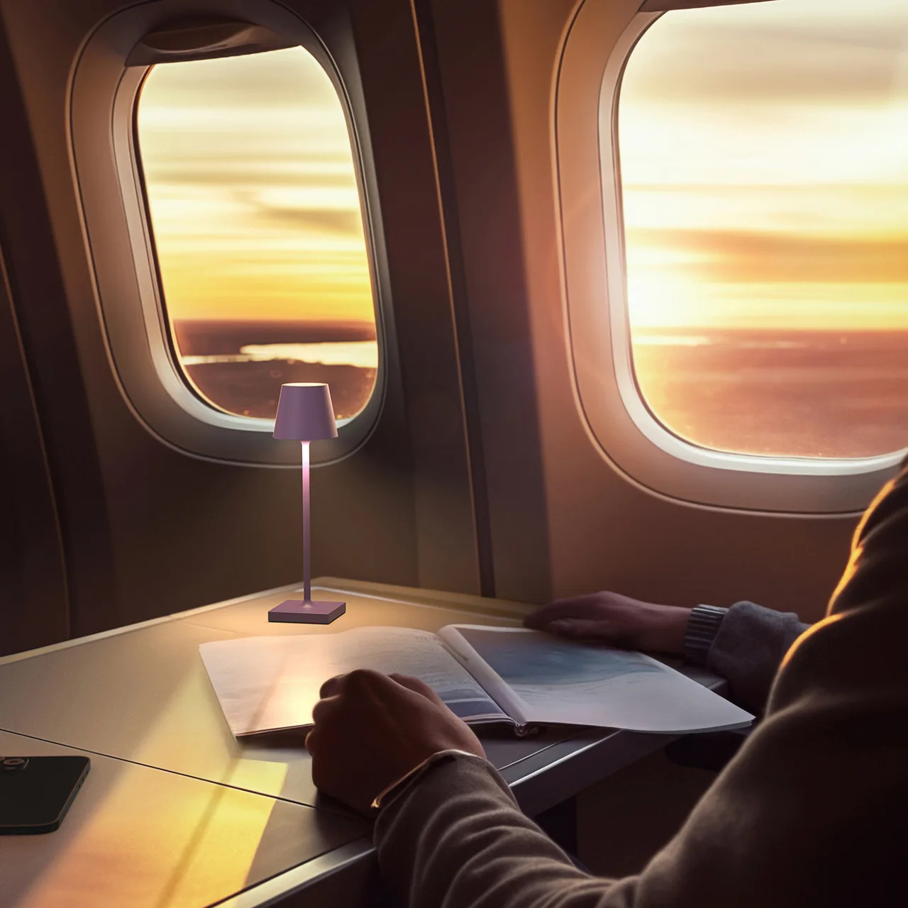 Sigor Nuindie Pocket Akku Tischleuchte veilchenlila USB-C – Bild 6