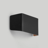 prediger.base p.046 LED-Wandleuchte A mit Uplight/Downlight schwarz rosegold