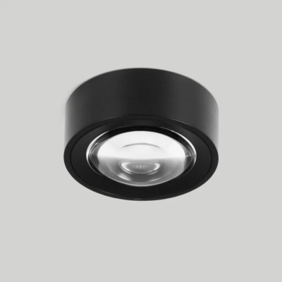 prediger.base p.078 LED-Deckenstrahler Aussen mit Linse - IP54 Schwarz
